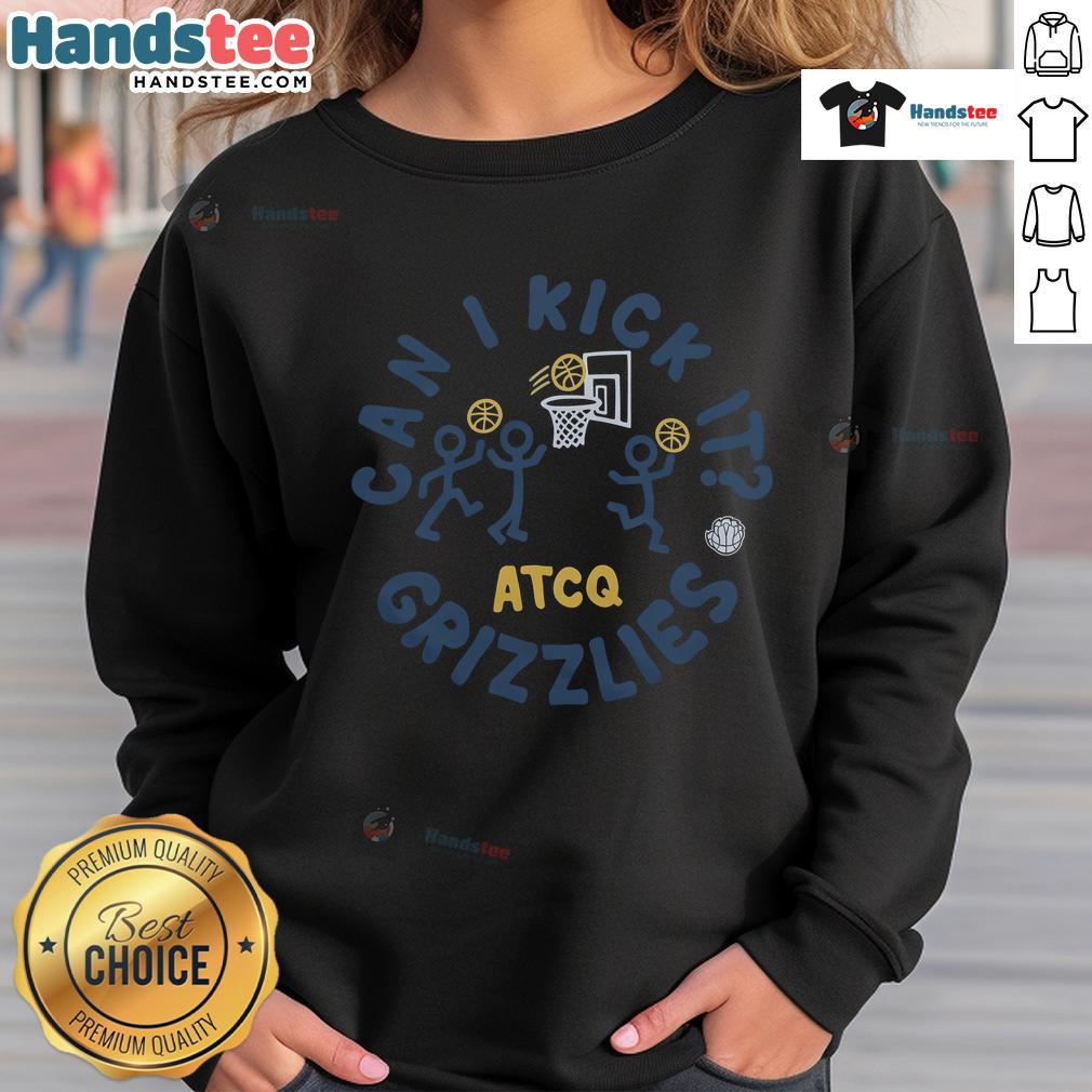 Official A Tribe Called Quest x Memphis Grizzlies Can I Kick It Sweatshirt showcasing vibrant design and streetwear style.