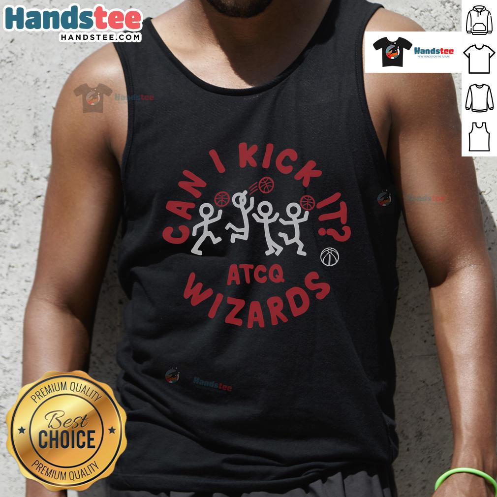 Official A Tribe Called Quest X Washington Wizards Can I Kick It tank top featuring vibrant graphics and team logo.