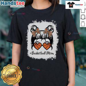 Official Bleached Basketball Mom tee featuring a messy bun, perfect for player moms on Mother's Day.