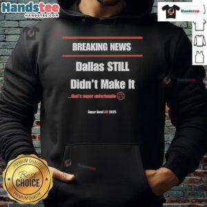 Alt Text: Dallas fans in Super Bowl LIX 2025 hoodie express disappointment over team missing the championship.