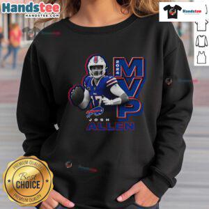 Official Buffalo Bills Josh Allen Black 2024 NFL MVP Sweatshirt showcasing team pride and MVP celebration.