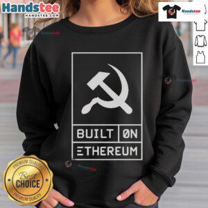 Official Built On Ethereum by Vectorized sweatshirt featuring a stylish design for crypto enthusiasts.