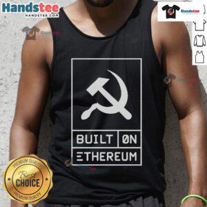 Official Built On Ethereum by Vectorized tank top featuring unique crypto-themed design in vibrant colors.