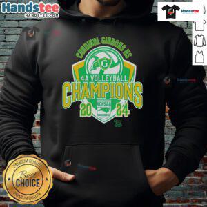 2024 Official Cardinal Gibbons HS 4A Volleyball Champions hoodie, celebrating NCHSAA victory in stylish design.