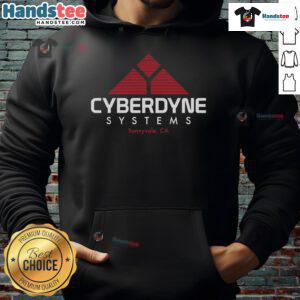 Official Cyberdyne Systems hoodie from Sunnyvale, CA, showcasing futuristic design and logo for tech enthusiasts.