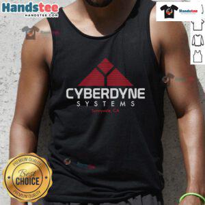 Official Cyberdyne Systems tank top featuring logo and design, perfect for fans in Sunnyvale, CA.