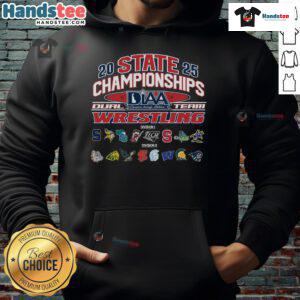 Official DIAA Wrestling Dual Team State Championships hoodie featuring a bold logo and stylish design for fans.