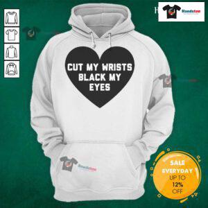 Official Hawthorne Heights Cut My Wrists Black My Eyes Hoodie featuring logo and design in a stylish black color.
