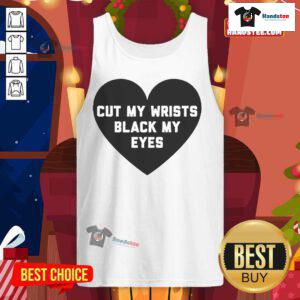 Official Hawthorne Heights Cut My Wrists Black My Eyes Tank Top featuring band logo and bold graphic design.