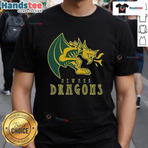 Official Newark Dragons T-Shirt featuring vibrant team colors and logo, perfect for fans and supporters.
