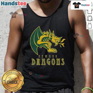 Official Newark Dragons tank top featuring vibrant team colors and logo, perfect for fans and summer wear.