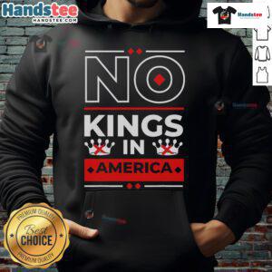 Official No Kings In America We The People Political Hoodie featuring bold text and a modern design for activism.
