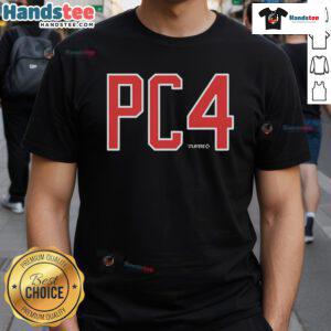 Alt Text: Official Pete Crow-Armstrong PC4 Chicago Cubs T-Shirt featuring team colors and logo, perfect for fans and collectors.
