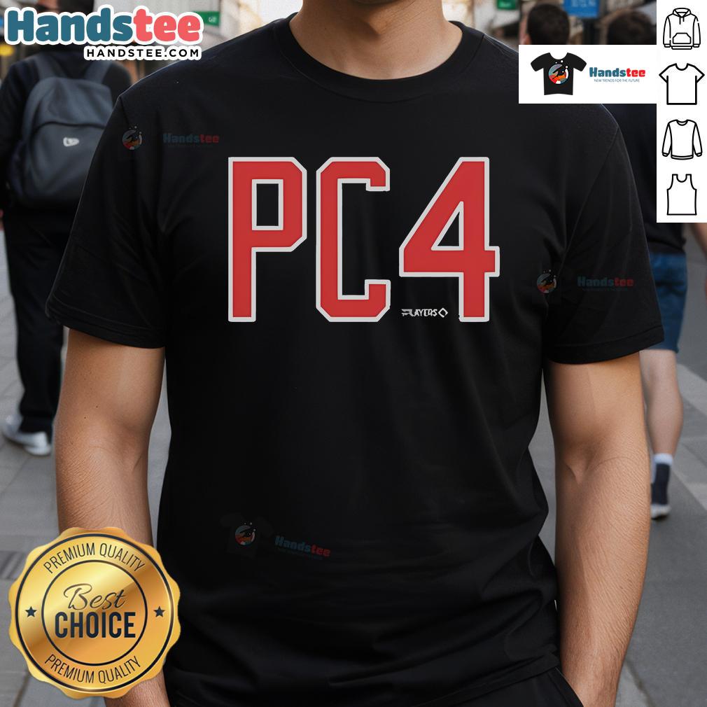 Alt Text: Official Pete Crow-Armstrong PC4 Chicago Cubs T-Shirt featuring team colors and logo, perfect for fans and collectors.