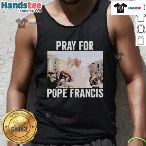 Official Pray For Pope Francis Christian Catholic 2025 Tank Top featuring vibrant design and inspirational message.