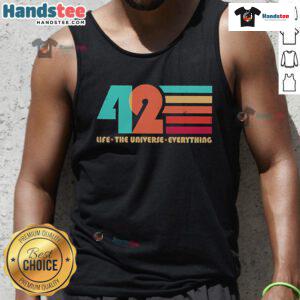 Official The Answer Is 42 Life The Universe Everything Tank Top featuring bold graphic design and comfortable fit.