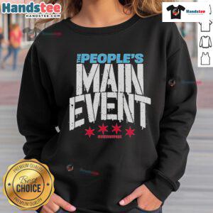 Official The People's Main Event We Want Punk Sweatshirt featuring bold graphic design and comfortable fit.