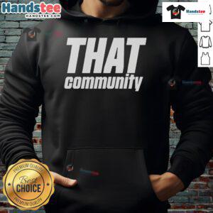Alt Text: Official Tommiimichelle That Community Hoodie featuring a stylish design and vibrant colors perfect for fans.