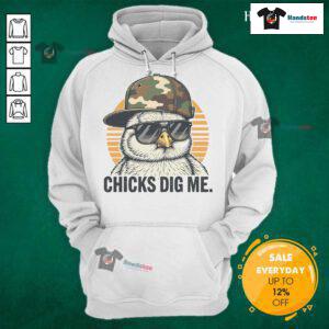 Premium Chicks Dig Me Easter Hoodie featuring vibrant colors and a fun design, perfect for spring celebrations.