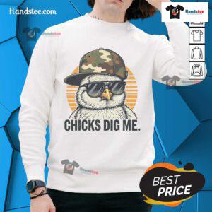 Premium Chicks Dig Me Easter Sweatshirt featuring a vibrant design perfect for festive spring celebrations.