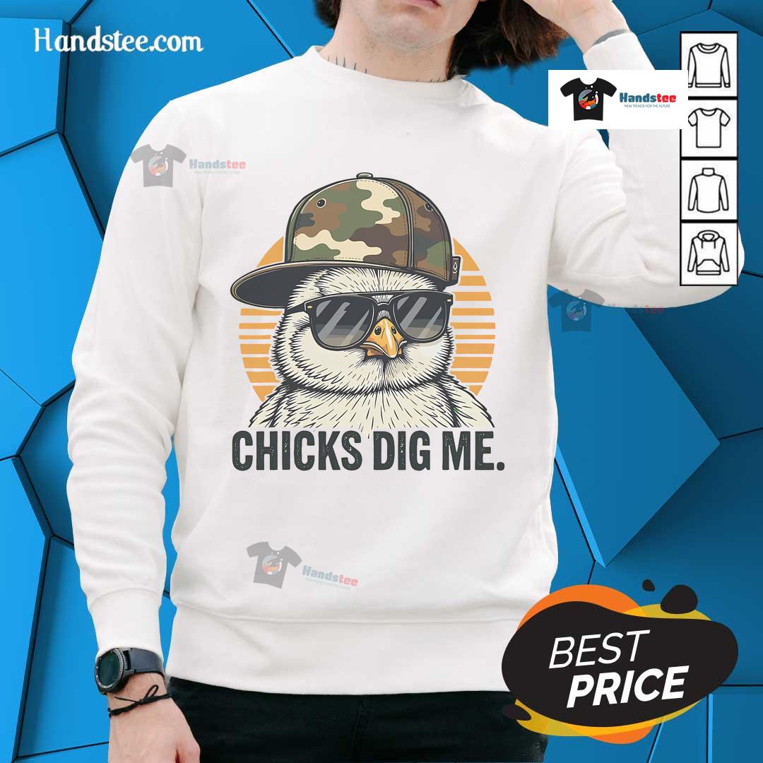 Premium Chicks Dig Me Easter Sweatshirt featuring a vibrant design perfect for festive spring celebrations.