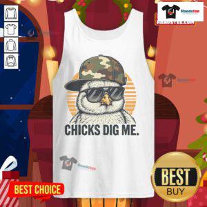 Premium Chicks Dig Me Easter Tank Top featuring a fun graphic design perfect for spring celebrations and casual wear.