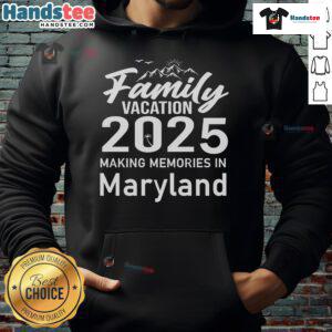 Family enjoying a vacation in Maryland, wearing matching 'Awesome Family Vacation 2025' hoodies, making unforgettable memories.