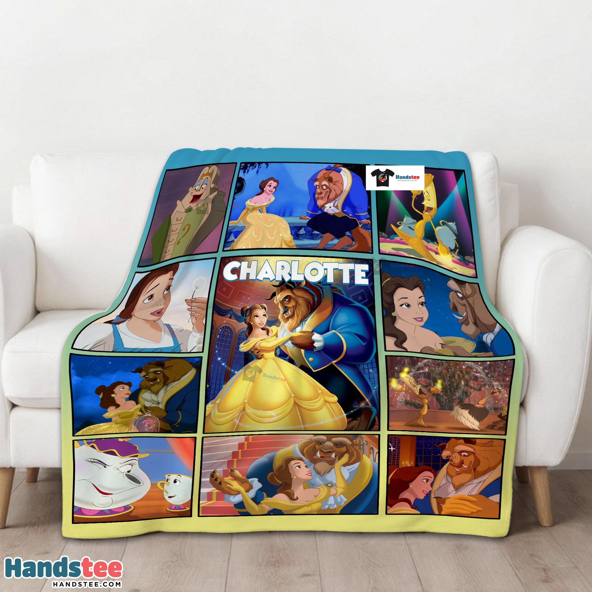 Disney Beauty And The Beast Mystery To Love Collage Blanket Fleece Customized Blanket