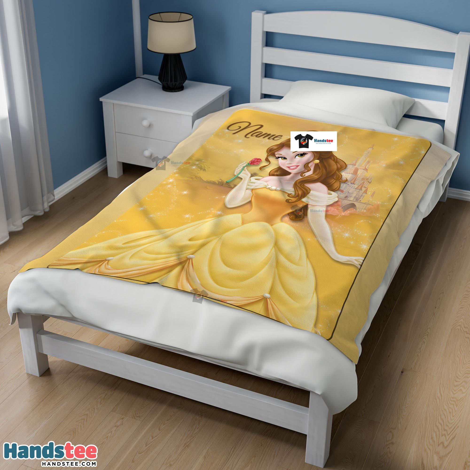Disney Belle Princess Blanket Fleece Customized Blanket