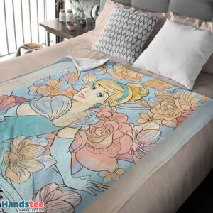 Disney Cinderella Elegant Princess Bloom Blanket Fleece Customized Blanket