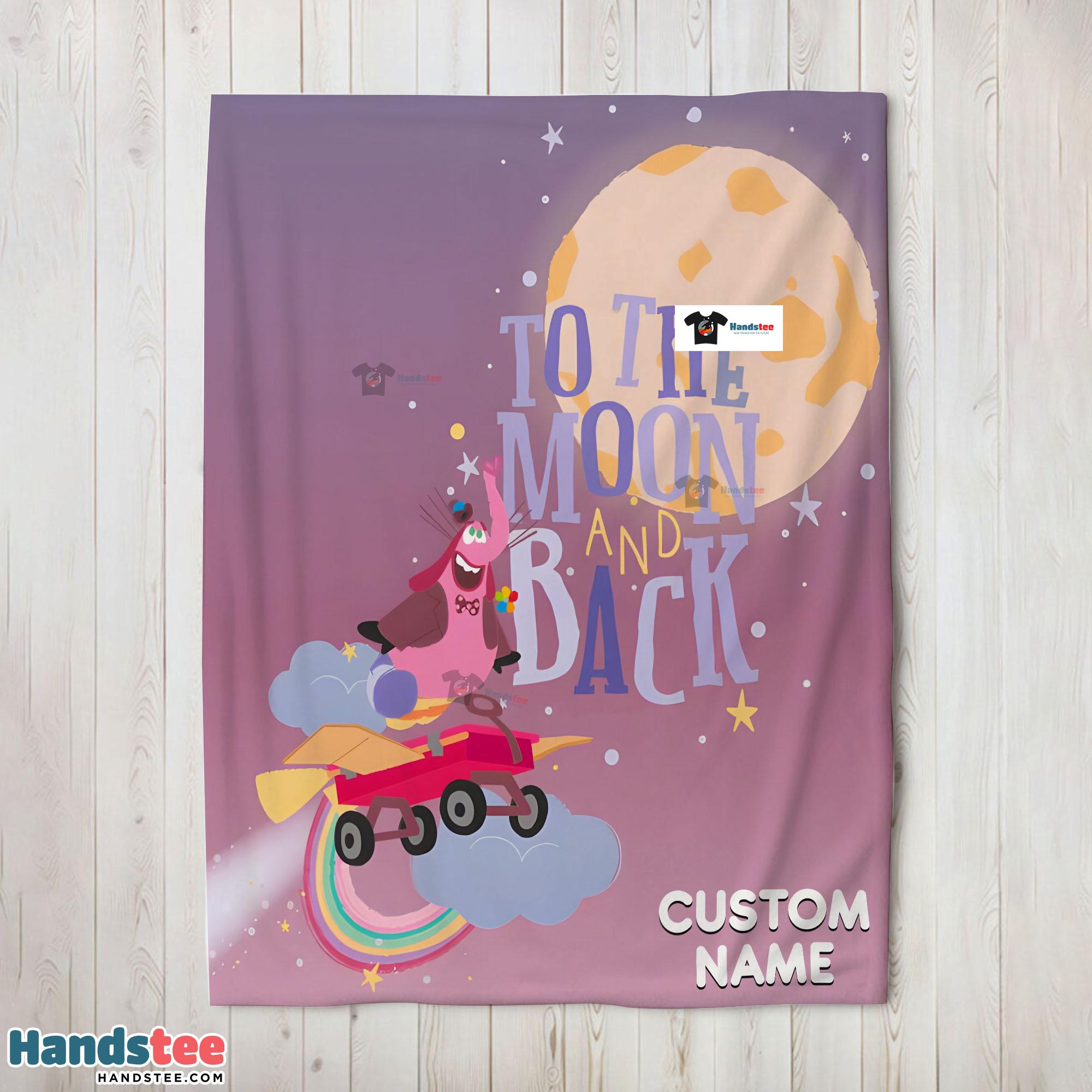 Disney Inside Out Bing Bong To The Moon And Back Blanket Fleece Customized Blanket