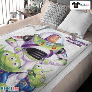 Disney Pixar Buzz Lightyear And The Little Green Men Fleece Customized Blanket