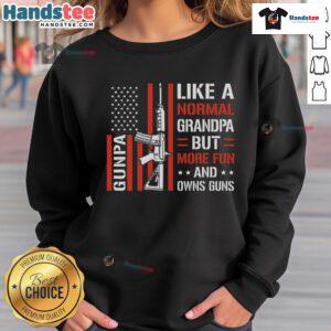 Funny Gunpa sweatshirt with playful design, perfect for grandpas who love fun, available in the USA.