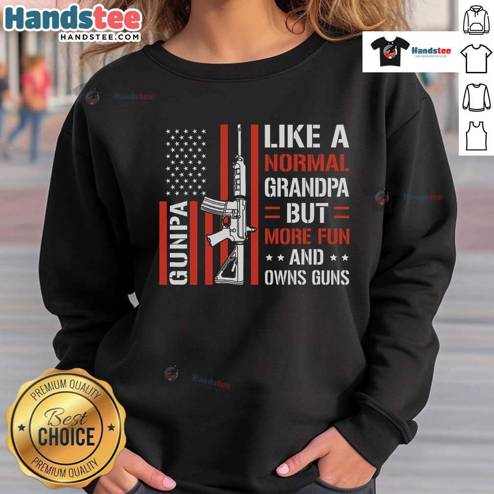 Funny Gunpa sweatshirt with playful design, perfect for grandpas who love fun, available in the USA.