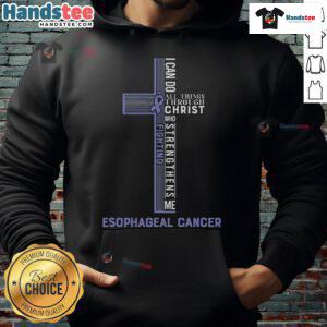 Good Esophageal Cancer Fight hoodie featuring a cancer ribbon design, promoting awareness and support for esophageal cancer.