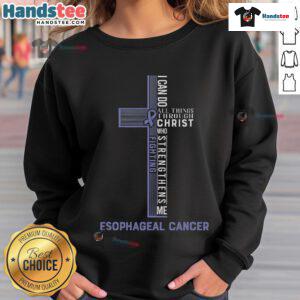 Good Esophageal Cancer Fight sweatshirt featuring a cancer ribbon design, perfect for raising awareness and support.