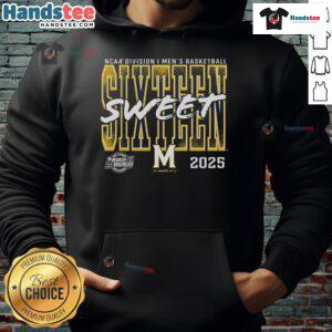 Alt Text: Good Maryland Terrapins 2025 NCAA Men's Basketball Tournament March Madness Sweet 16 Hoodie in red and gold.