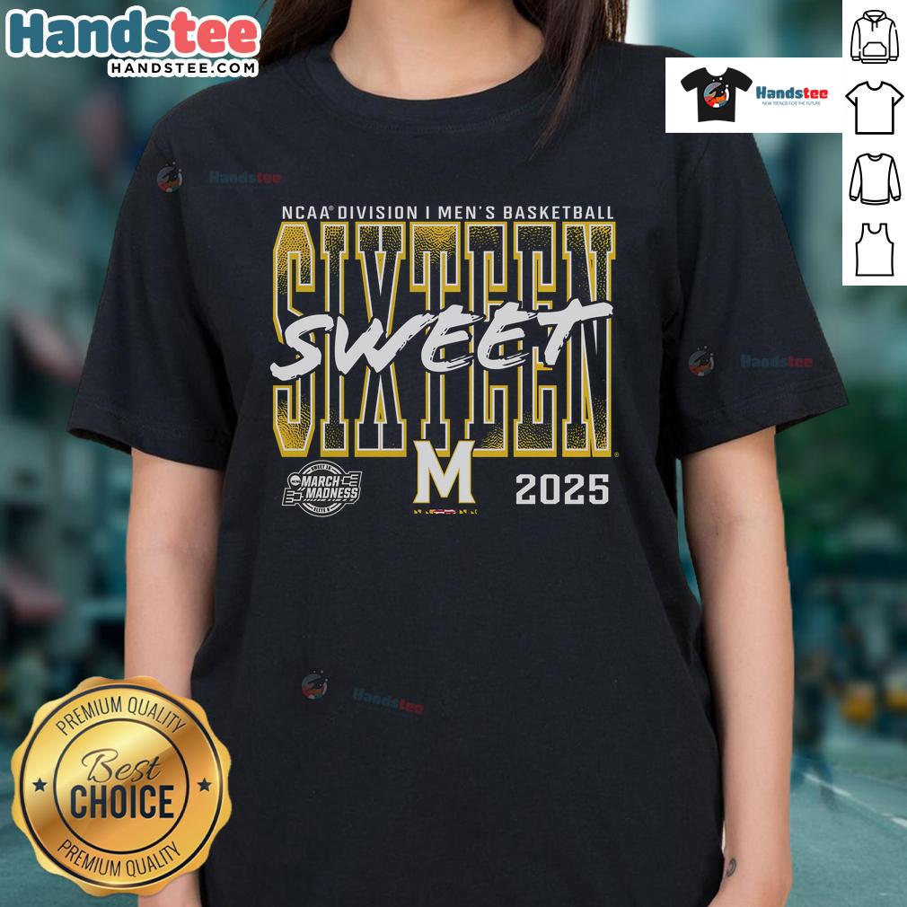 Good Maryland Terrapins 2025 NCAA Men's Basketball Tournament March Madness Sweet 16 ladies tee shirt design.