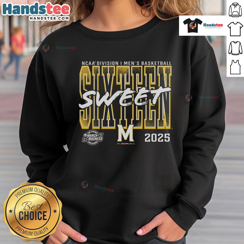 Good Maryland Terrapins 2025 NCAA Men's Basketball Tournament March Madness Sweet 16 Sweatshirt in team colors