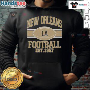 Vintage sports logo hoodie featuring New Orleans, LA football design, perfect for fans and collectors.