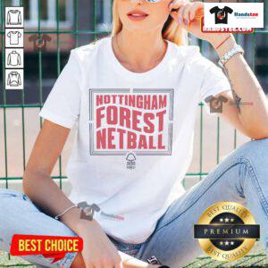 Alt Text: Good-Nfn-Junior-Notting-Ham-Forest-Netball-Ladies-Tee in vibrant colors, perfect for young netball enthusiasts.