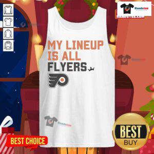Good Philadelphia Flyers My Lineup tank top featuring vibrant team colors and logo, perfect for Flyers fans.