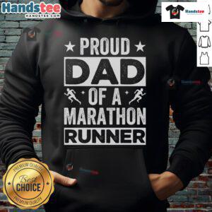 Good Proud Dad of a Marathon Runner Hoodie, showcasing a proud father supporting his marathon-running child.