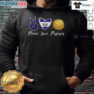 Cozy hoodie featuring 'Good Pupusas Lover' design, celebrating El Salvadorian food and culture with love and peace.
