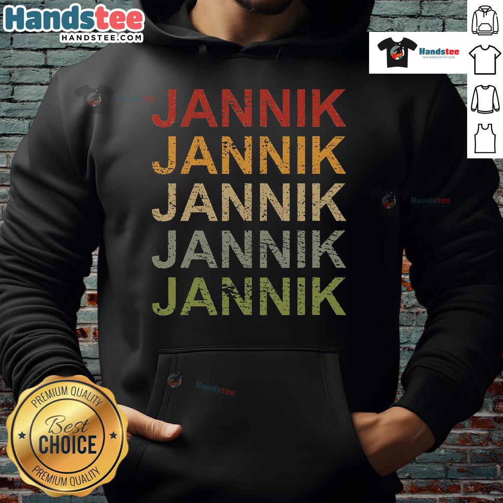 Good Retro Jannik personalized hoodie featuring a stylish design, perfect for fans of Jannik and retro fashion.