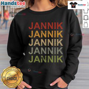 Good Retro Jannik Personalized Jannik Sweatshirt in a stylish design, perfect for fans of unique, custom apparel.