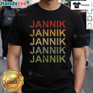 Good Retro Jannik Personalized T-Shirt featuring vibrant colors and a stylish design for fans of Jannik.