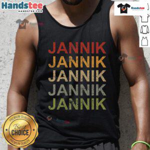 Good Retro Jannik Personalized Jannik Tank Top featuring vibrant colors and unique design for summer style.