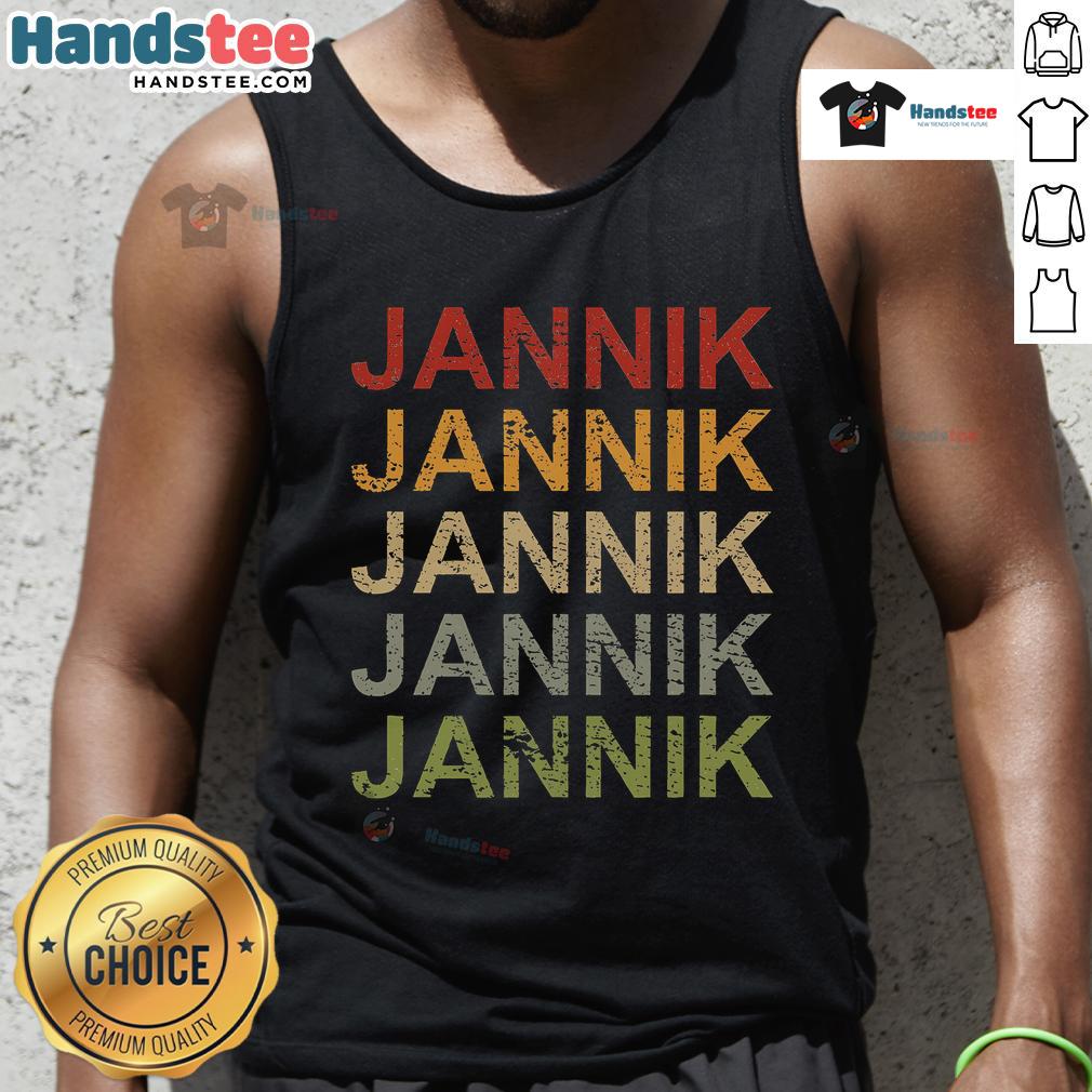 Good Retro Jannik Personalized Jannik Tank Top featuring vibrant colors and unique design for summer style.