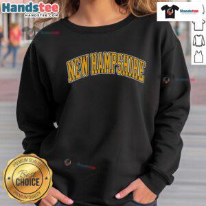 Good Retro Vintage New Hampshire States American Distressed Sweatshirt in casual setting, showcasing retro style.